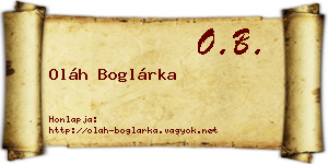 Oláh Boglárka névjegykártya