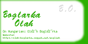 boglarka olah business card
